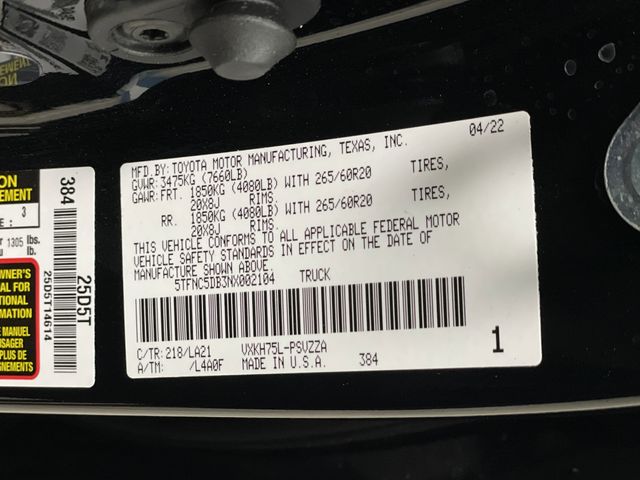 2022 Toyota Tundra Hybrid Platinum photo