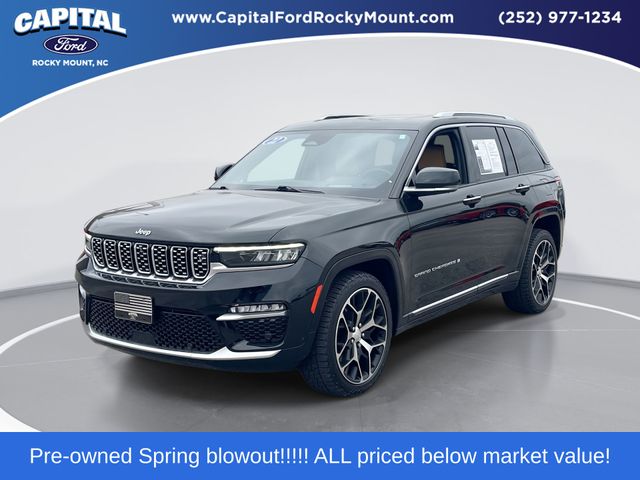 Diamond Black Crystal Pearlcoat 2022 Jeep Grand Cherokee SUV / Crossover Four-Wheel Drive 8-Speed Automatic