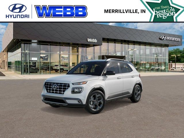 Lunar White w/Black Roof 2026 Hyundai Venue SUV / Crossover Front-Wheel Drive Continuously Variable Transmission