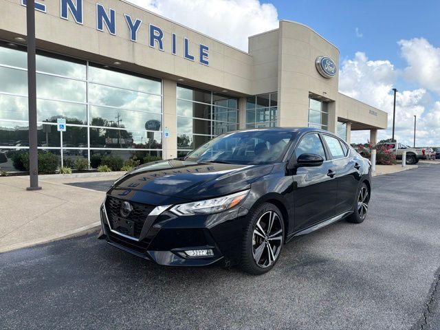 Super Black 2022 Nissan Sentra Sedan Front-Wheel Drive Continuously Variable Transmission