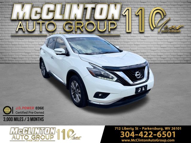 2018 White Nissan Murano SL AWD SUV
