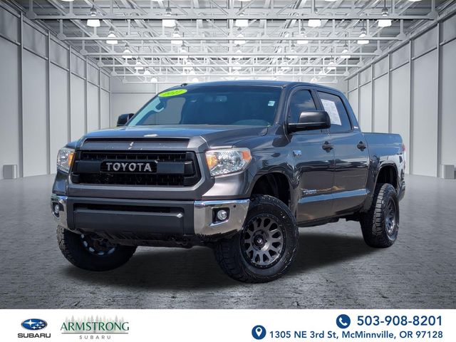 Magnetic Gray Metallic 2017 Toyota Tundra Limited CrewMax 5.7L 4WD Pickup Truck Four-Wheel Drive 6-Speed Automatic Overdrive