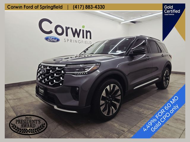 Carbonized Gray Metallic 2025 Ford Explorer Platinum AWD SUV / Crossover All-Wheel Drive Automatic