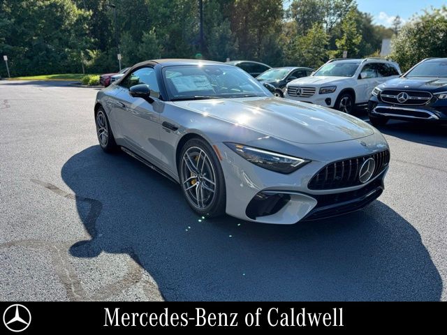 Gray (MANUFAKTUR Alpine Grey) 2026 Mercedes-Benz SL-Class AMG SL 55 4MATIC Convertible All-Wheel Drive 9-Speed Automatic