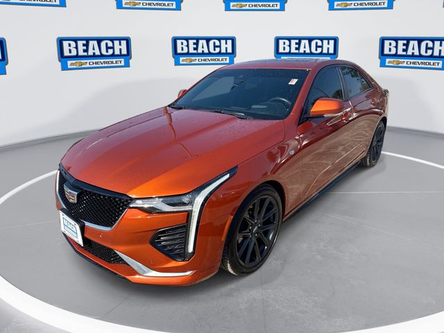 Blaze Orange Metallic 2023 Cadillac CT4 Sport RWD Sedan Rear-Wheel Drive 8-Speed Automatic