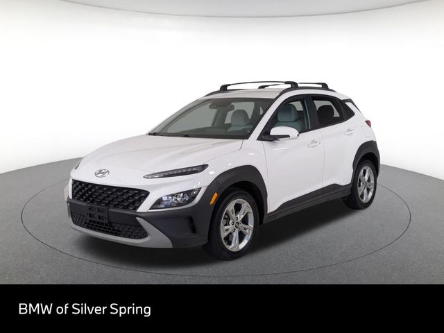 Lunar White 2023 Hyundai Kona SEL AWD SUV / Crossover All-Wheel Drive Continuously Variable Transmission