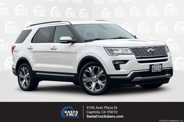 White Platinum Clearcoat Metallic 2018 Ford Explorer SUV / Crossover All-Wheel Drive 6-Speed Automatic