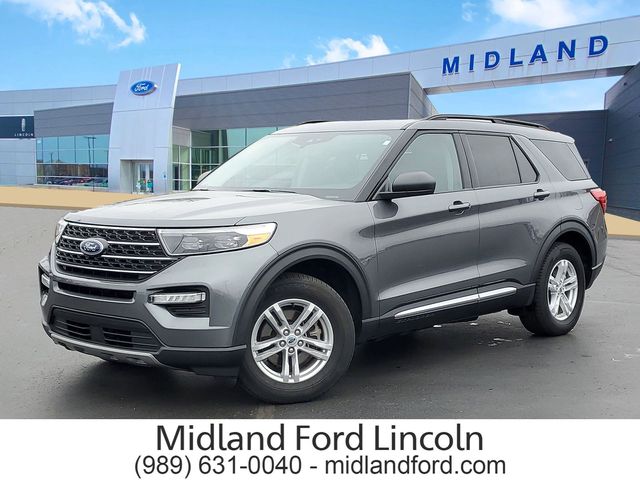 Carbonized Gray Metallic 2024 Ford Explorer XLT AWD SUV / Crossover All-Wheel Drive Automatic
