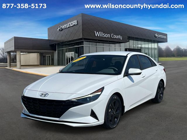 Quartz White 2021 Hyundai Elantra Sedan Front-Wheel Drive Continuously Variable Transmission