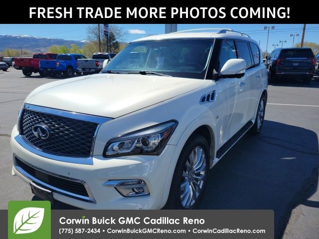 Majestic White 2016 INFINITI QX80 4WD SUV / Crossover All-Wheel Drive 7-Speed Automatic