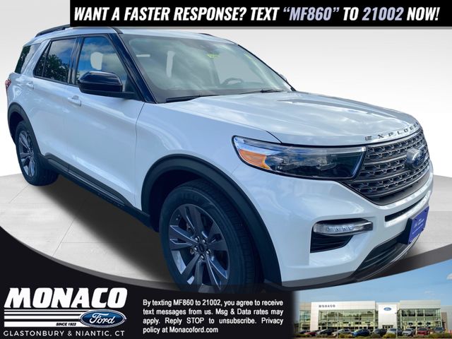 White Metallic 2023 Ford Explorer SUV / Crossover All-Wheel Drive Automatic