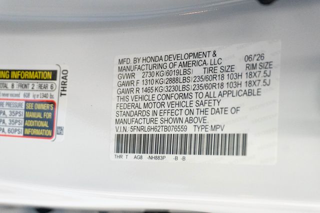 New 2026 Honda Odyssey Van