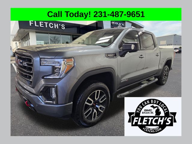 Gray (Satin Steel Metallic) 2020 GMC Sierra 1500 AT4 Crew Cab 4WD Pickup Truck Four-Wheel Drive Automatic