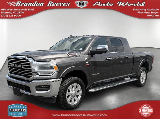 Gray (Granite Crystal Metallic Clearcoat) 2020 RAM 3500 Laramie Mega Cab 4WD Pickup Truck Four-Wheel Drive 6-Speed Automatic