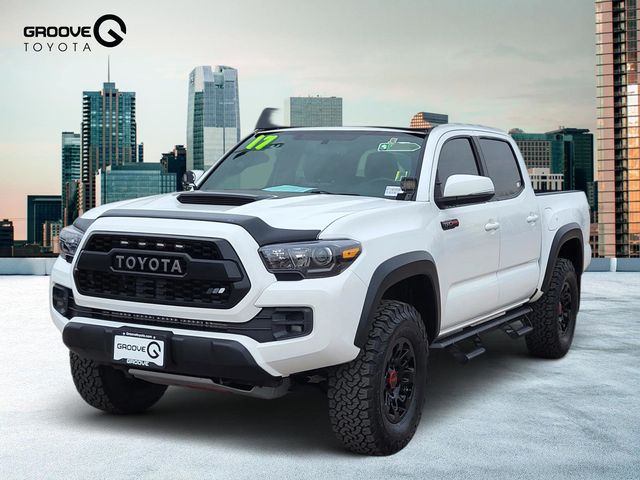 Super White 2017 Toyota Tacoma TRD Pro V6 Double Cab 4WD Pickup Truck Four-Wheel Drive 6-Speed Manual