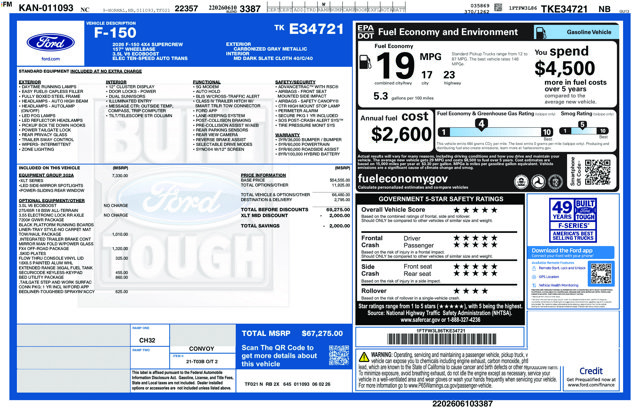 New 2026 Carbonized Gray Metallic Ford XLT image 50