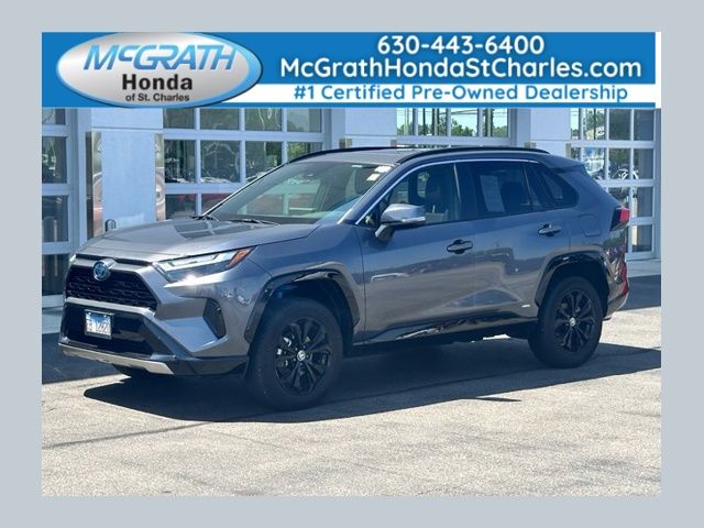 Magnetic Gray Metallic/Midnight Black Metallic 2024 Toyota RAV4 Hybrid SUV / Crossover All-Wheel Drive Continuously Variable Transmission