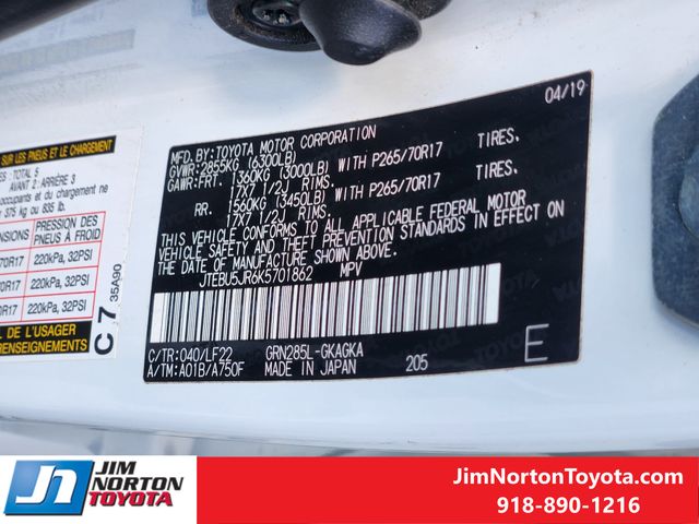 Used 2019 Toyota 4Runner SUV