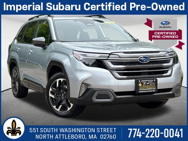 Ice Silver Metallic 2025 Subaru Forester SUV / Crossover All-Wheel Drive Continuously Variable Transmission