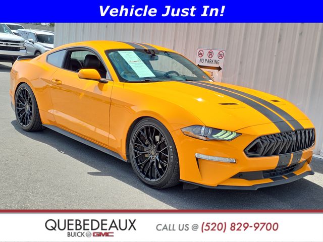 Orange 2018 Ford Mustang Coupe Rear-Wheel Drive Automatic