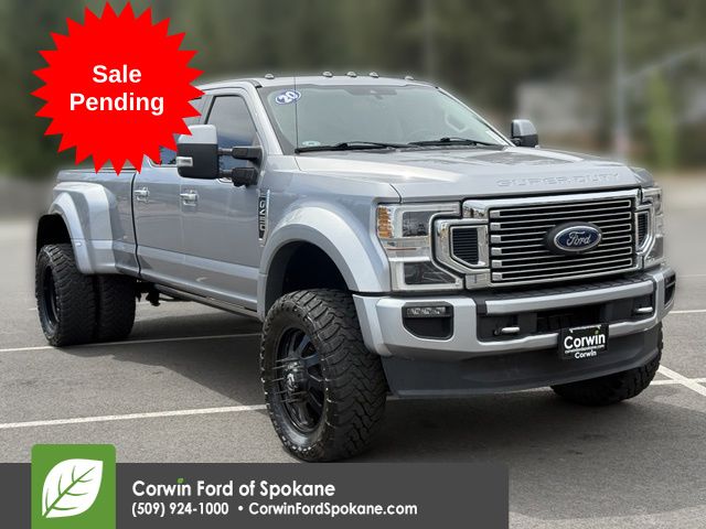 Iconic Silver Metallic 2020 Ford F-450 Super Duty Pickup Truck Four-Wheel Drive Automatic