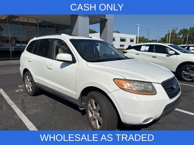 Pearl White 2009 Hyundai Santa Fe 3.3L SE FWD SUV / Crossover Front-Wheel Drive 5-Speed Automatic