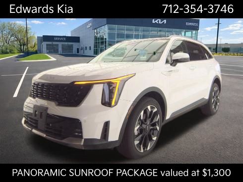 Glacial White Pearl 2025 Kia Sorento SUV / Crossover All-Wheel Drive 8-Speed Dual Clutch