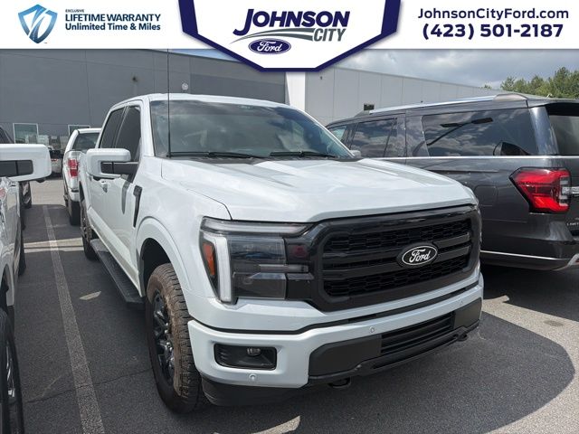 White Metallic 2025 Ford F-150 Lariat SuperCrew 4WD Pickup Truck Four-Wheel Drive Automatic