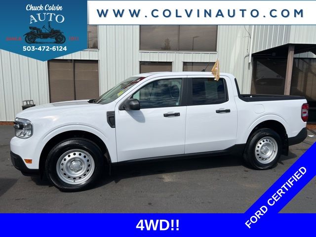 Oxford White 2024 Ford Maverick XL SuperCrew AWD Pickup Truck All-Wheel Drive 8-Speed Automatic