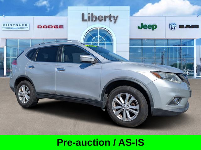 Brilliant Silver 2015 Nissan Rogue SV AWD SUV / Crossover All-Wheel Drive Continuously Variable Transmission
