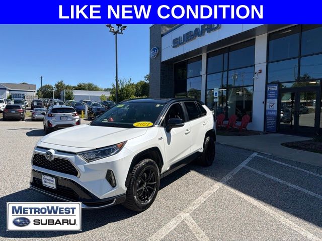 White (Blizzard Pearl) 2021 Toyota RAV4 Prime SUV / Crossover All-Wheel Drive Continuously Variable Transmission