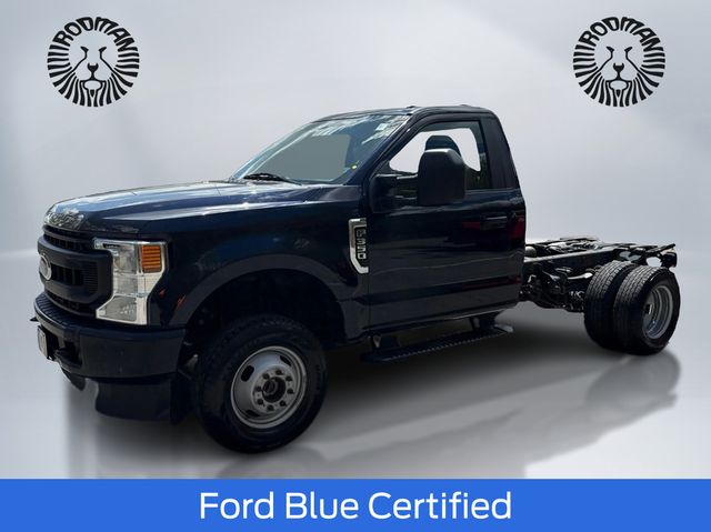 Blue Metallic 2021 Ford F-350 Super Duty Chassis Pickup Truck Four-Wheel Drive Automatic