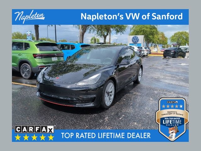 Black 2022 Tesla Model 3 Long Range AWD Sedan All-Wheel Drive 1-Speed Automatic