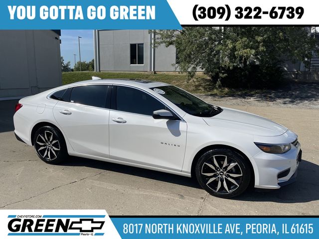 White (Iridescent Pearl Tricoat) 2018 Chevrolet Malibu Sedan Front-Wheel Drive 6-Speed Automatic