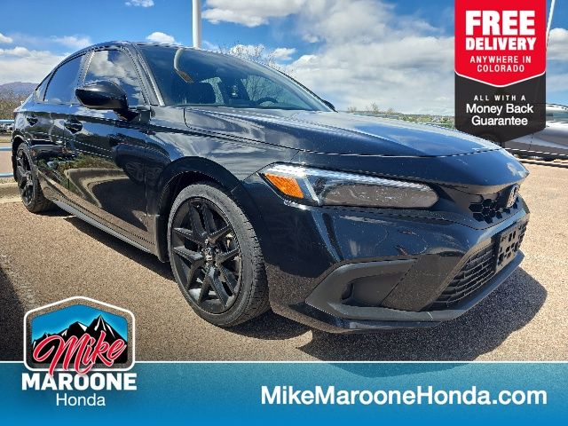 Crystal Black Pearl 2022 Honda Civic Hatchback Sport FWD Hatchback Front-Wheel Drive Continuously Variable Transmission