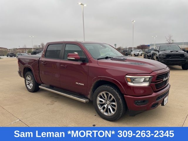 Delmonico Red Pearlcoat 2019 RAM 1500 Laramie Crew Cab 4WD Pickup Truck Four-Wheel Drive 8-Speed Automatic