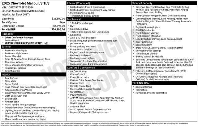 Used 2025 Chevrolet Malibu For Sale in Indianapolis, IN