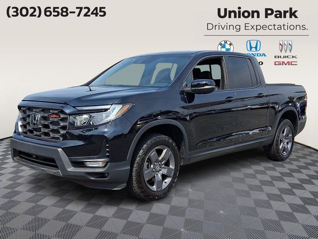 Crystal Black 2024 Honda Ridgeline Pickup Truck All-Wheel Drive 9-Speed Automatic