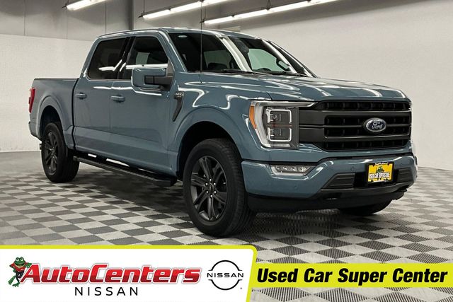 Area 51 Blue 2023 Ford F-150 Lariat SuperCrew 4WD Pickup Truck Four-Wheel Drive 10-Speed Automatic