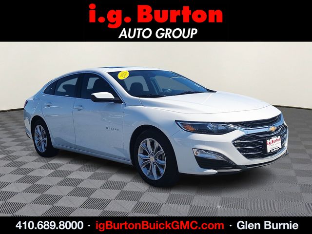 Summit White 2023 Chevrolet Malibu LT with 1LT FWD Sedan Front-Wheel Drive Continuously Variable Transmission