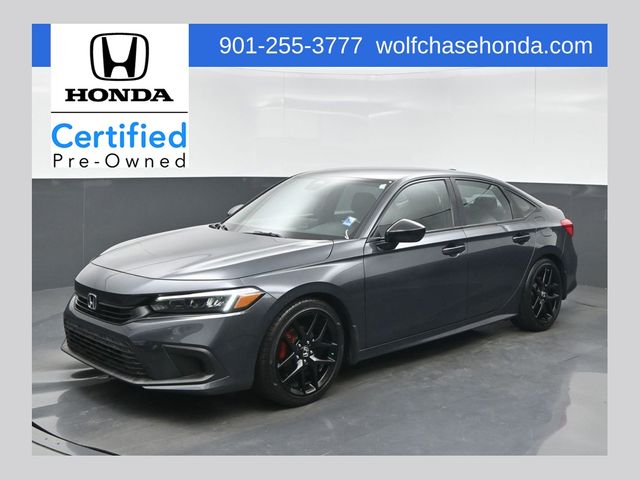 Smokey Mauve Pearl 2024 Honda Civic Sedan Front-Wheel Drive Continuously Variable Transmission