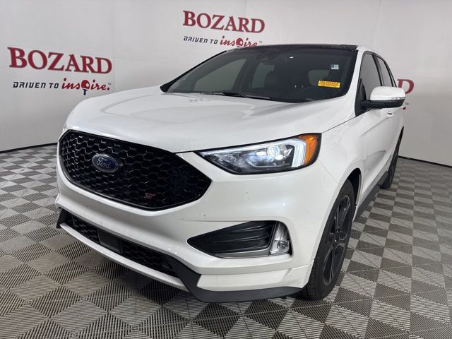 2020 Star White Metallic Tri-Coat Ford Edge ST AWD SUV