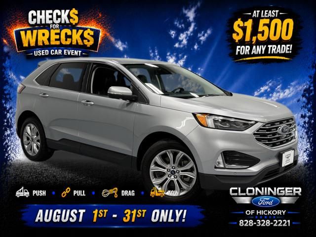 Iconic Silver Metallic 2022 Ford Edge SUV / Crossover All-Wheel Drive 8-Speed Automatic