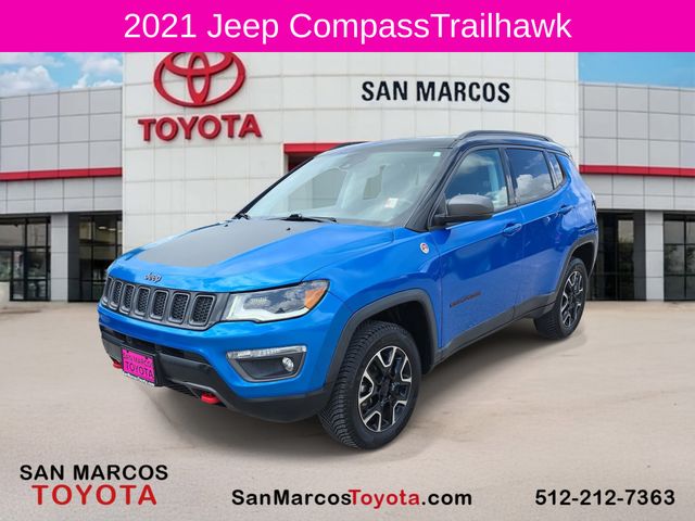 Laser Blue Pearlcoat 2021 Jeep Compass Trailhawk 4WD SUV / Crossover Four-Wheel Drive 9-Speed Automatic