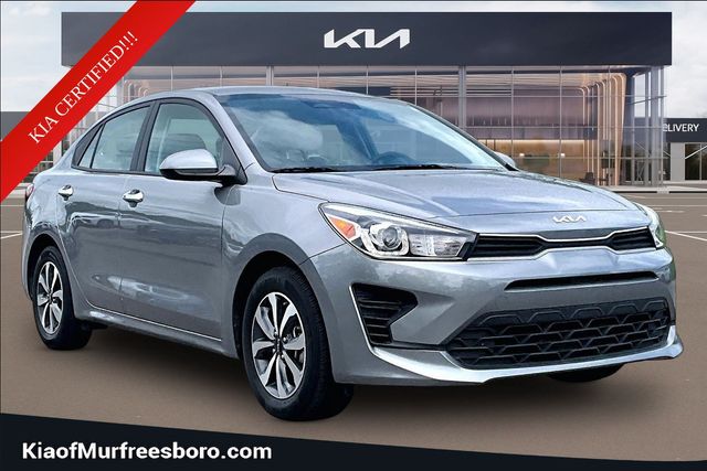 Steel Gray 2023 Kia Rio Sedan Front-Wheel Drive Continuously Variable Transmission