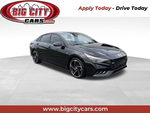 Phantom Black 2022 Hyundai Elantra N Line FWD Sedan Front-Wheel Drive 7-Speed Dual Clutch
