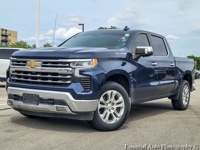 Northsky Blue Metallic 2023 Chevrolet Silverado 1500 LTZ Crew Cab 4WD Pickup Truck Four-Wheel Drive Automatic