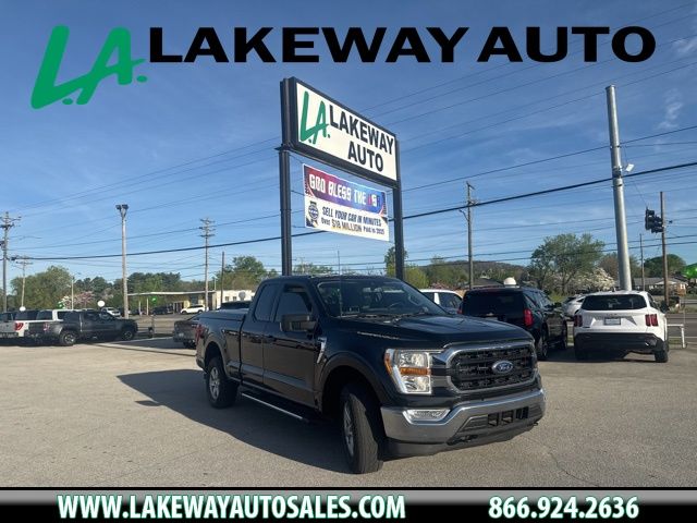 Black Metallic 2021 Ford F-150 XLT SuperCab 4WD Pickup Truck Four-Wheel Drive Automatic