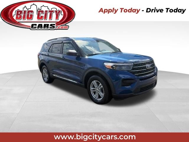 Blue Metallic 2021 Ford Explorer SUV / Crossover All-Wheel Drive Automatic