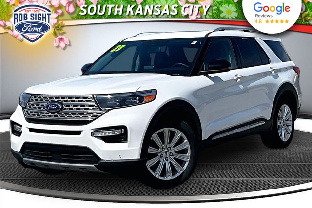 Star White Metallic Tri-Coat 2023 Ford Explorer Limited AWD SUV / Crossover All-Wheel Drive Automatic